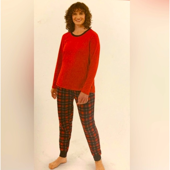 XL Eddie Bauer Women Christmas Plaid
Fleece Sleep / Pajama 2pc Set - Picture 5 of 9
